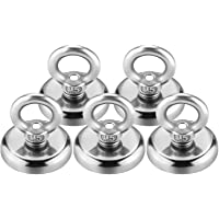 Wukong Imanes de Neodimio- 32mm de diámetro ganchos magneticos-35kg Fuerza de Tracción Imán Redondo (5 Piezas)